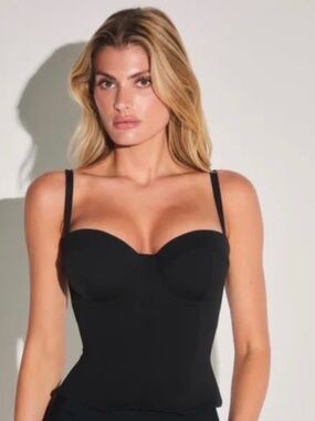 TA3 Bustier swim top black XL- C cup